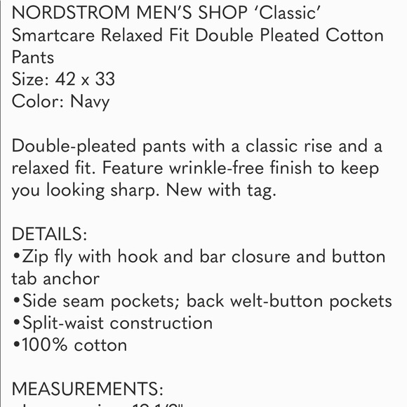 Men’s blue slacks from Nordstrom’s. NWT NEVER WORN!! - Picture 12 of 12